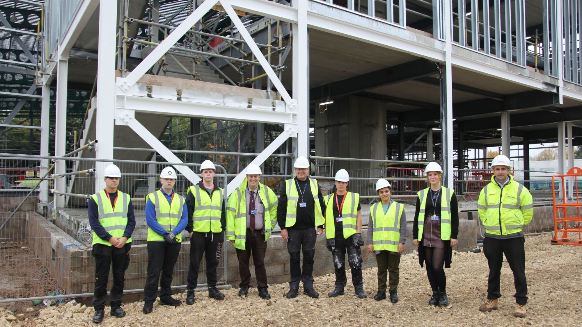 T Level Students Visit College’s New Sports Facility Site with Stepnell Construction